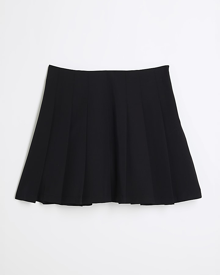 Black Pleated Mini Skort