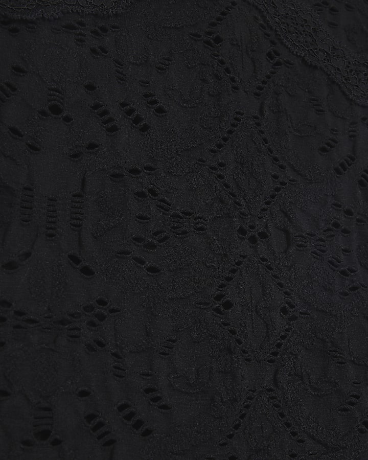 Black lace seamless bodysuit