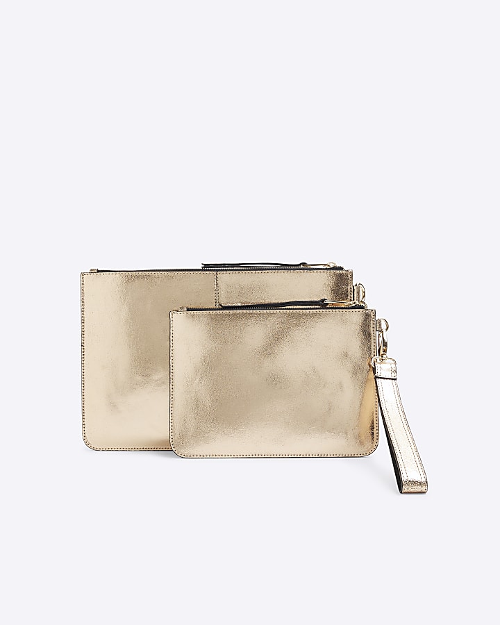 Gold Leather Pouch Bundle