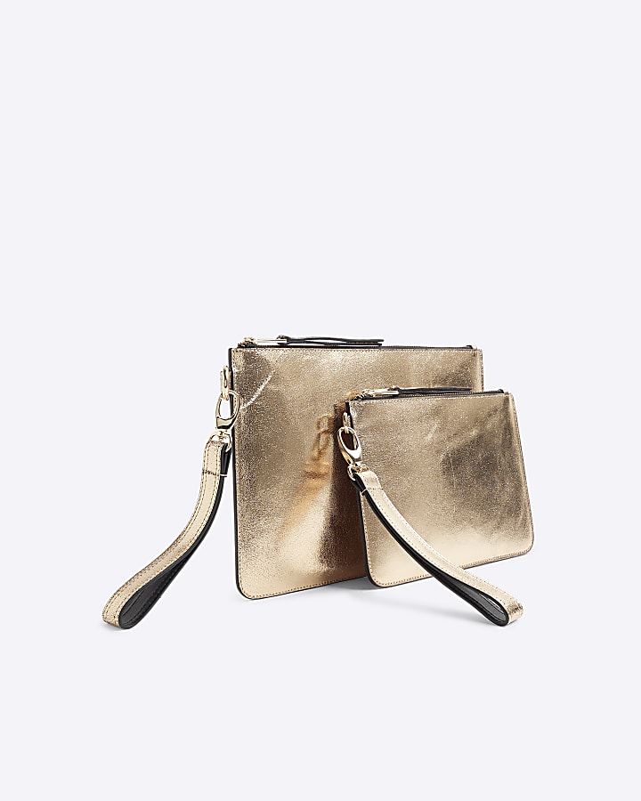 Gold Leather Pouch Bundle