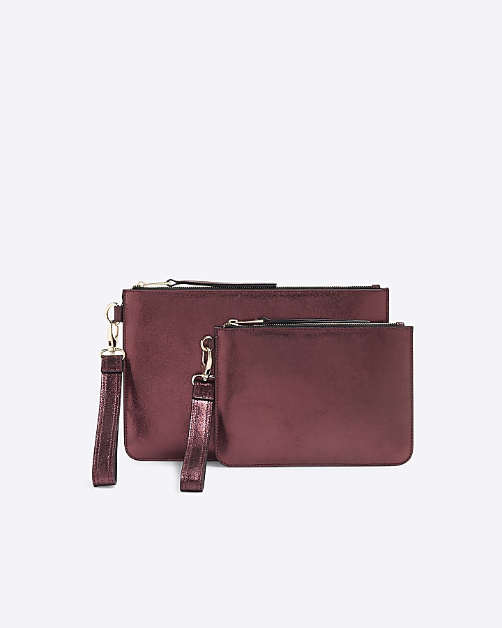 Red Leather Pouch Bundle