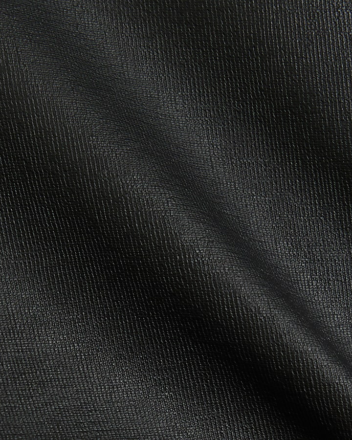 Black coated high neck top