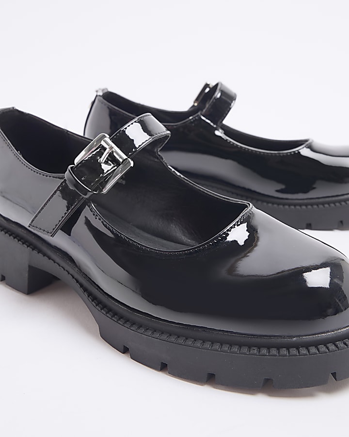 Black Chunky Mary Jane Shoes