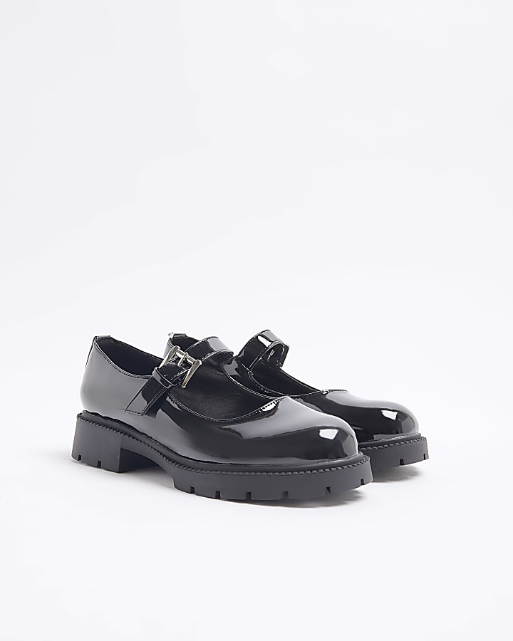 Black Chunky Mary Jane Shoes