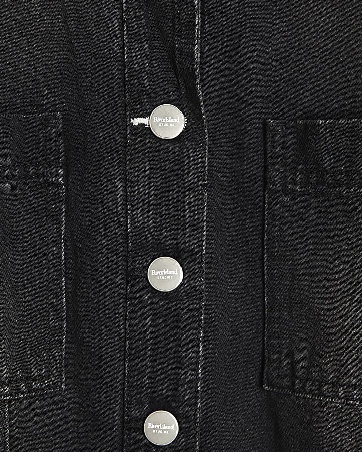 Black Denim Jumpsuit