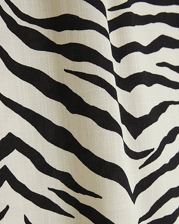 Cream zebra print blouse