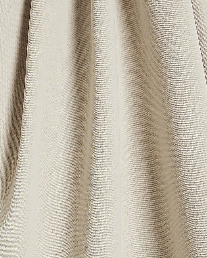 Cream overlay one shoulder jumpsuit