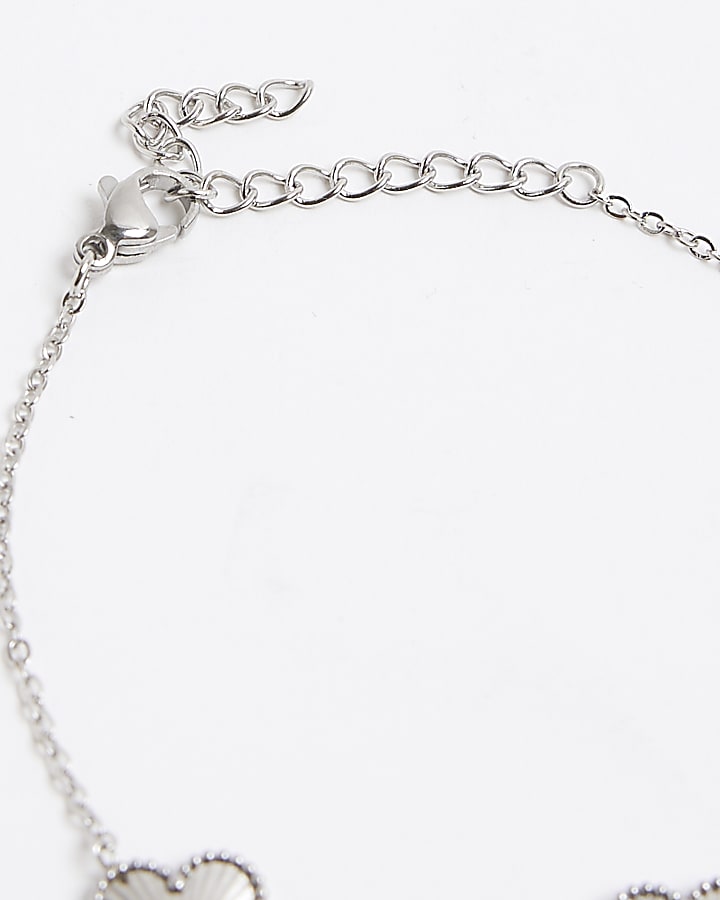 Silver flower bracelet