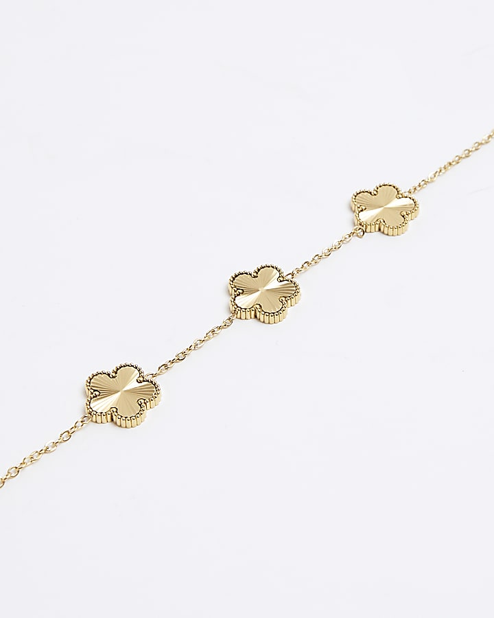 Gold flower bracelet