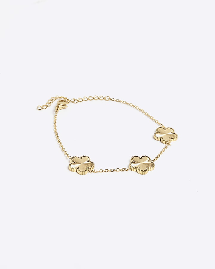 Gold flower bracelet