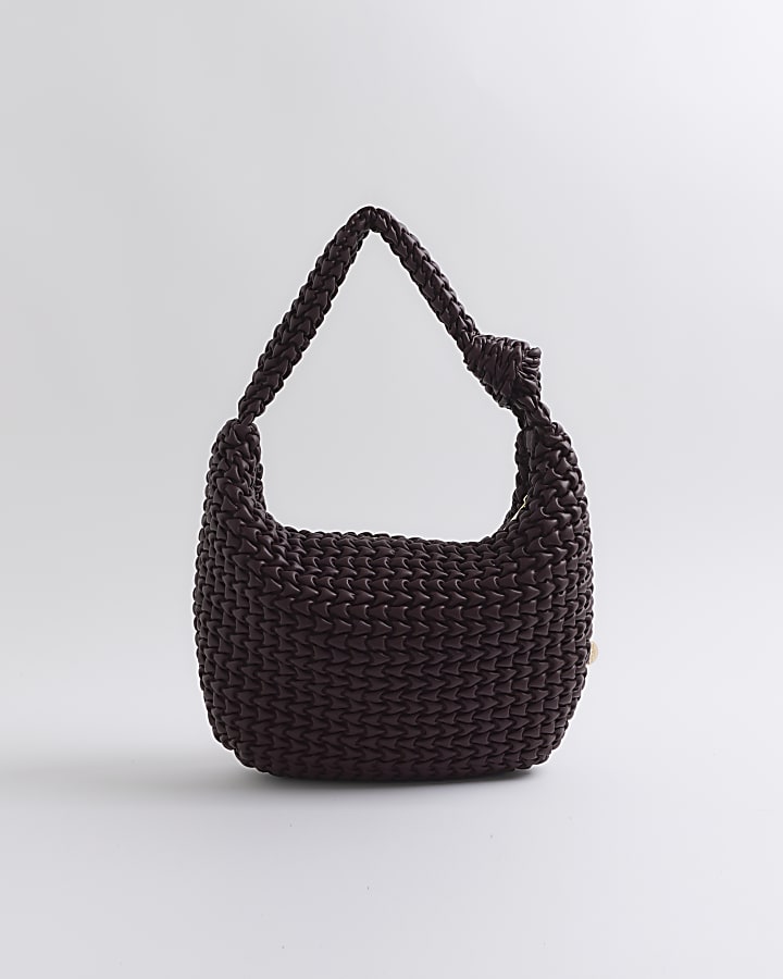 Red textured Knot Tote Bag