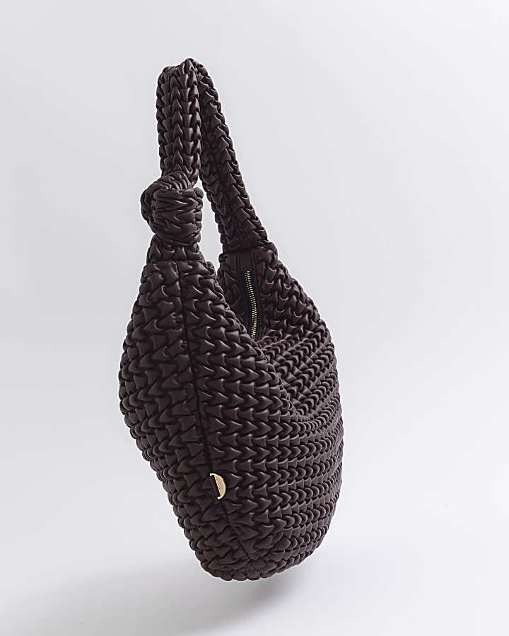 Red textured Knot Tote Bag