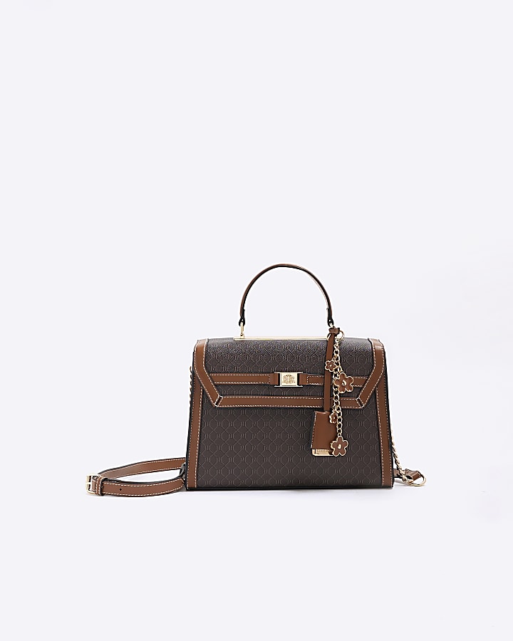 Brown monogram cross body bag