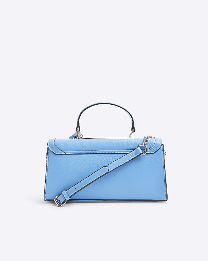 Blue Cross Body Top Handle Bag