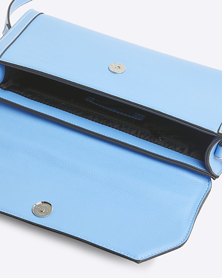 Blue Cross Body Top Handle Bag