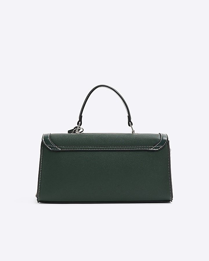 Green Cross Body Top Handle Bag