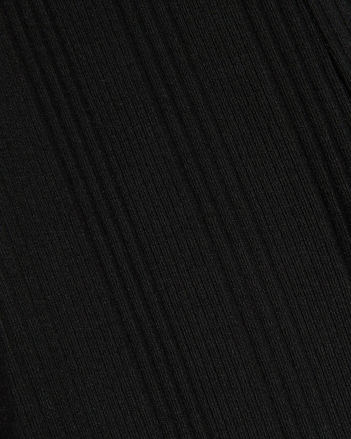 Black high waisted flared leggings