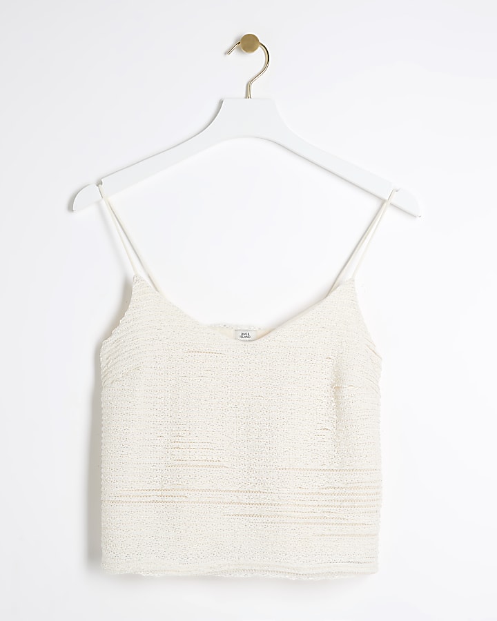 Cream Textured Cami Top