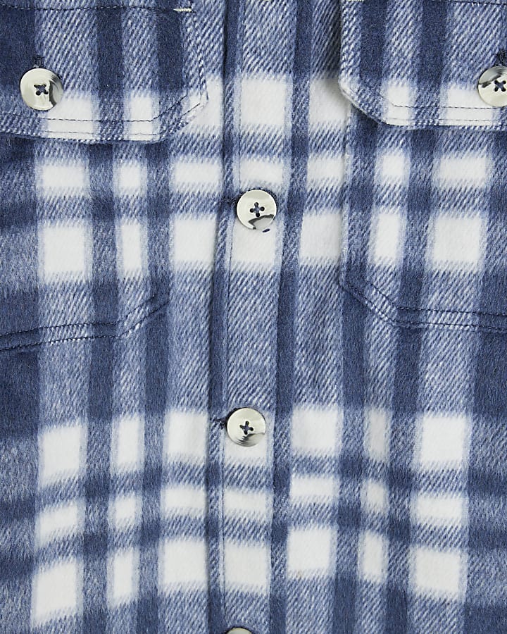 Blue Boyfriend Checked Shirt