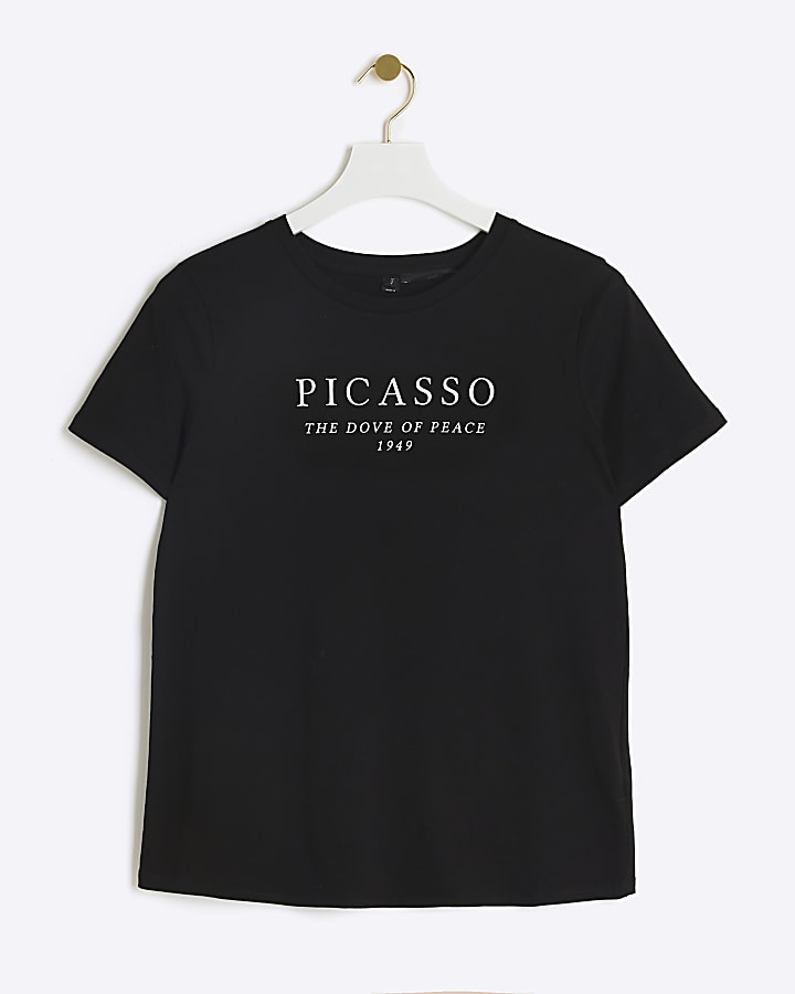 Black Picasso graphic t-shirt