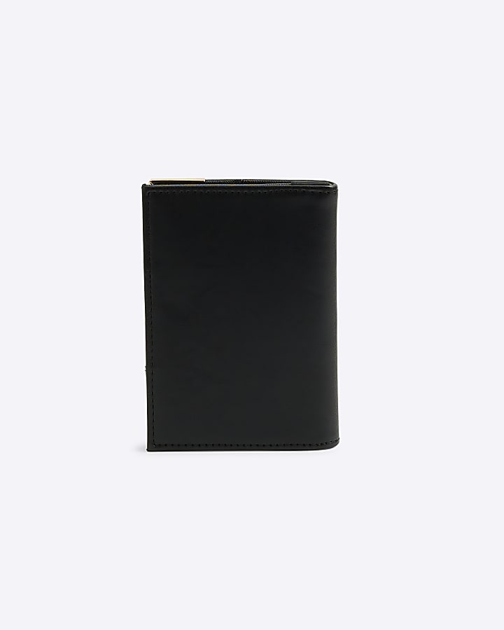 Black embossed passport holder