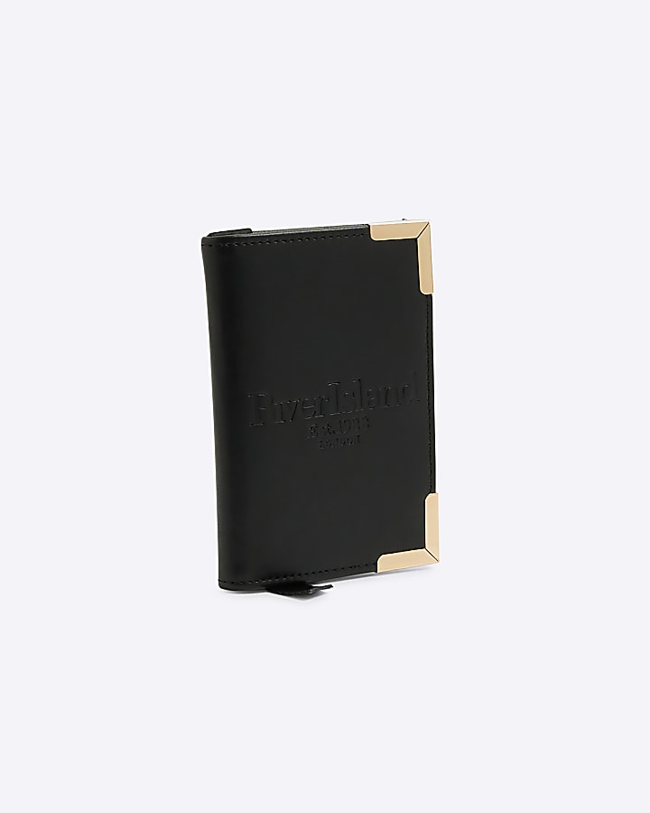 Black embossed passport holder