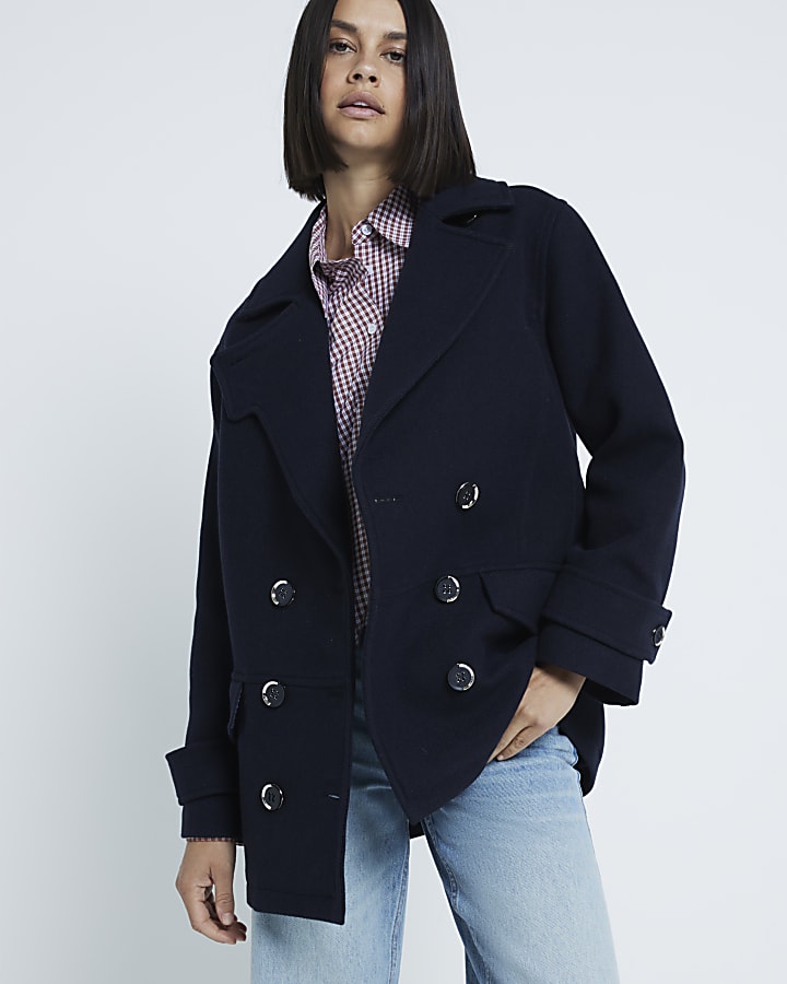 Navy military peacoat