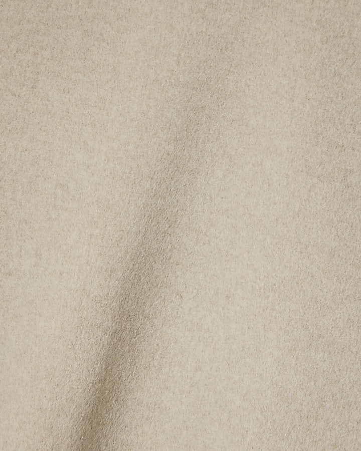 Beige Premium Wool blend crop top
