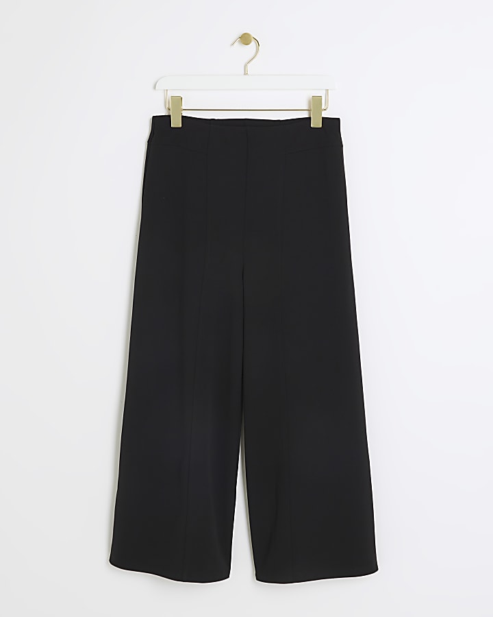 Black wide leg culottes