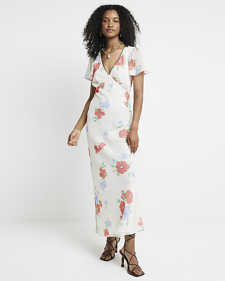 Midi swing dress with sleeves hotsell