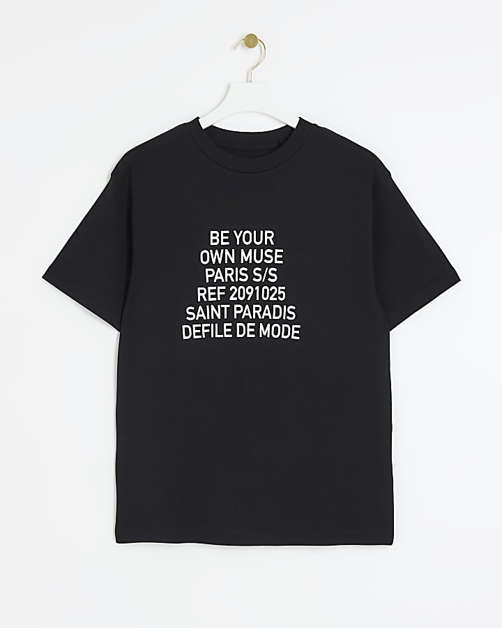 Black Be Your Own Muse Boyfriend T-shirt