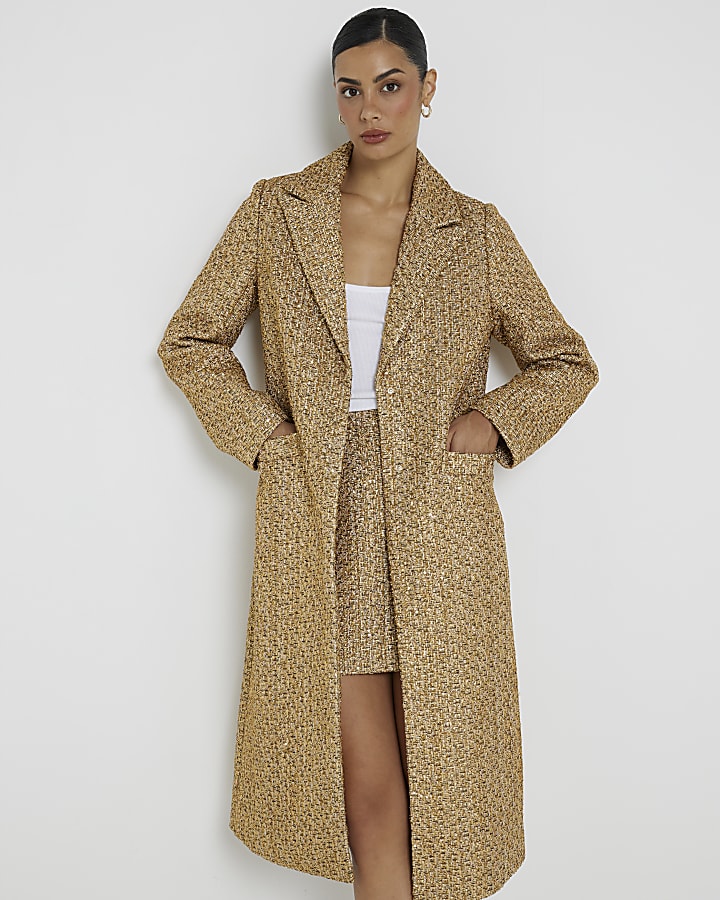 Gold Boucle Mini Skirt