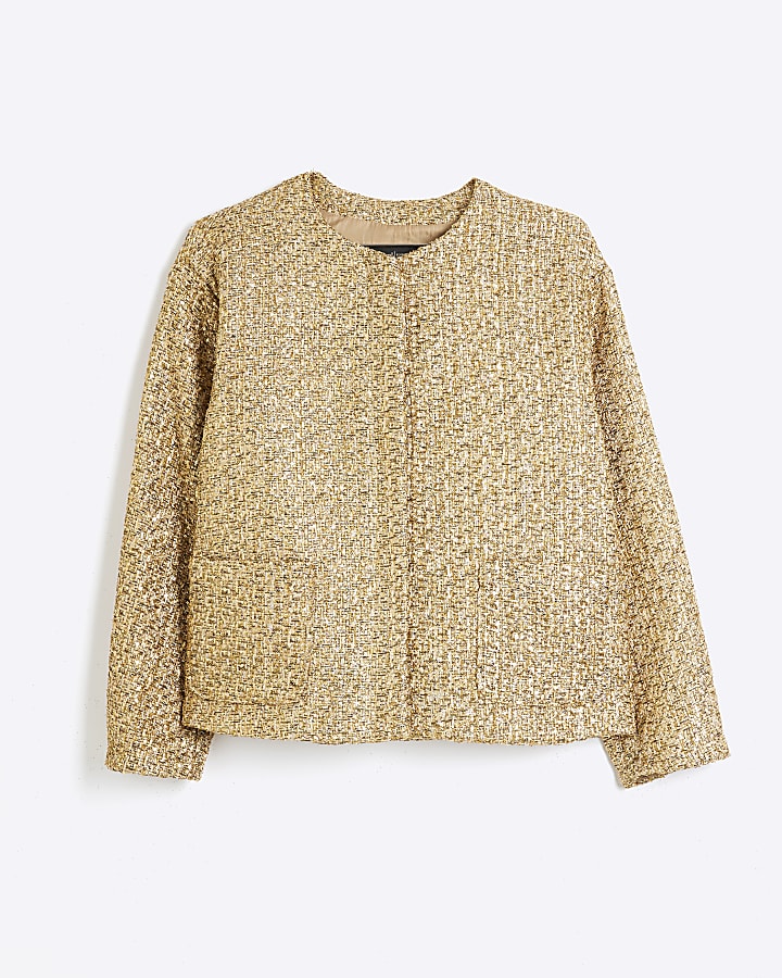 Gold Boucle Tailored Jacket