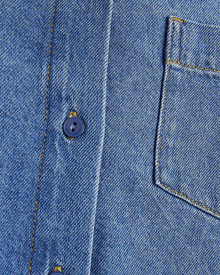 Blue denim Cropped shirt