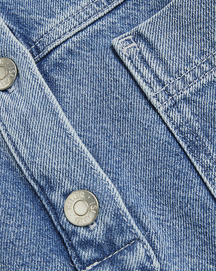 Blue Denim Pocket Detail Shirt