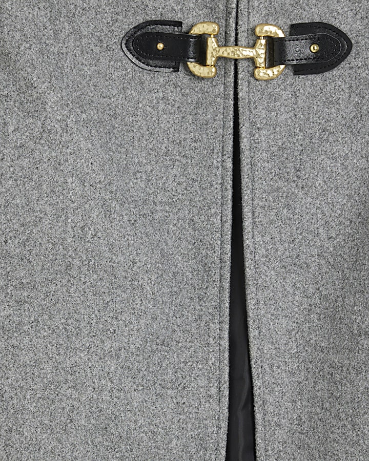 Grey Military Wool Cape