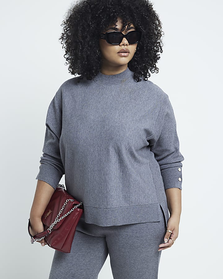 Plus Grey knitted jumper