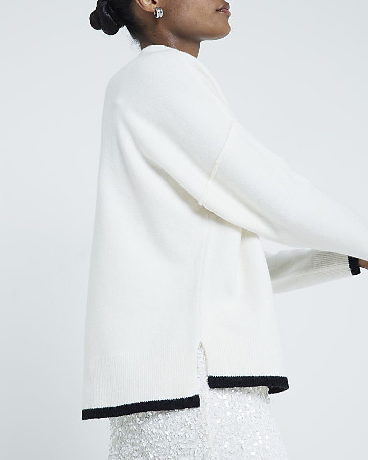 Cream L'Amour Graphic High Neck Jumper