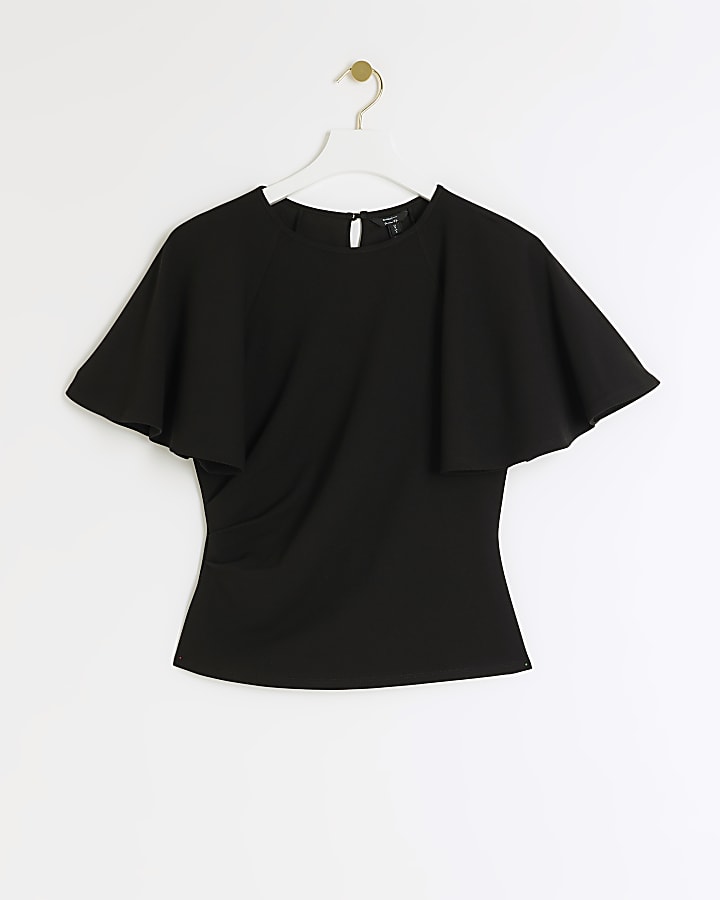 Black flute short sleeve t-shirt