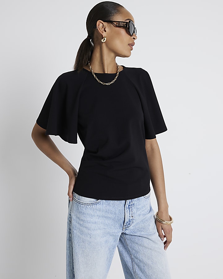 Black flute short sleeve t-shirt