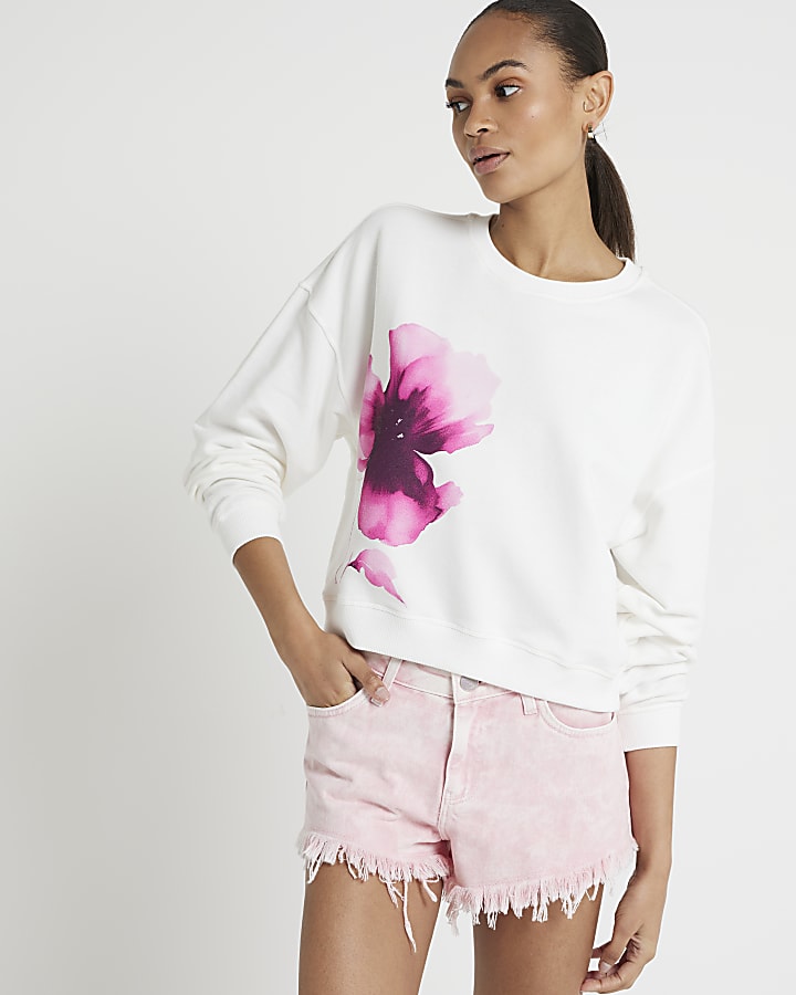 River island white sweatshirt on sale