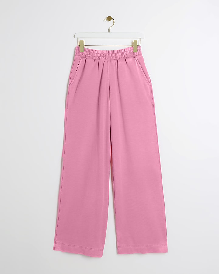 Pink Wide Leg Joggers