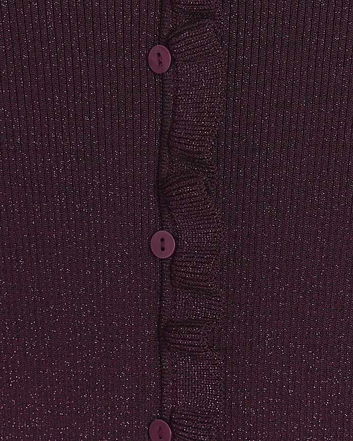Red Ribbed Frill T-Shirt