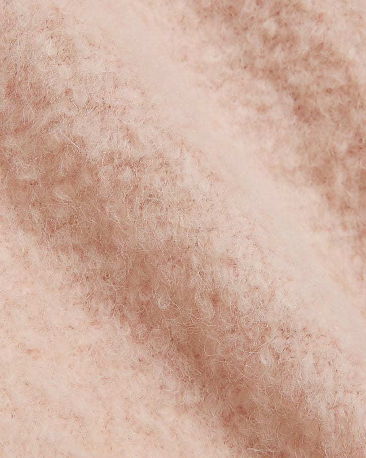 Pink fluffy knit jumper