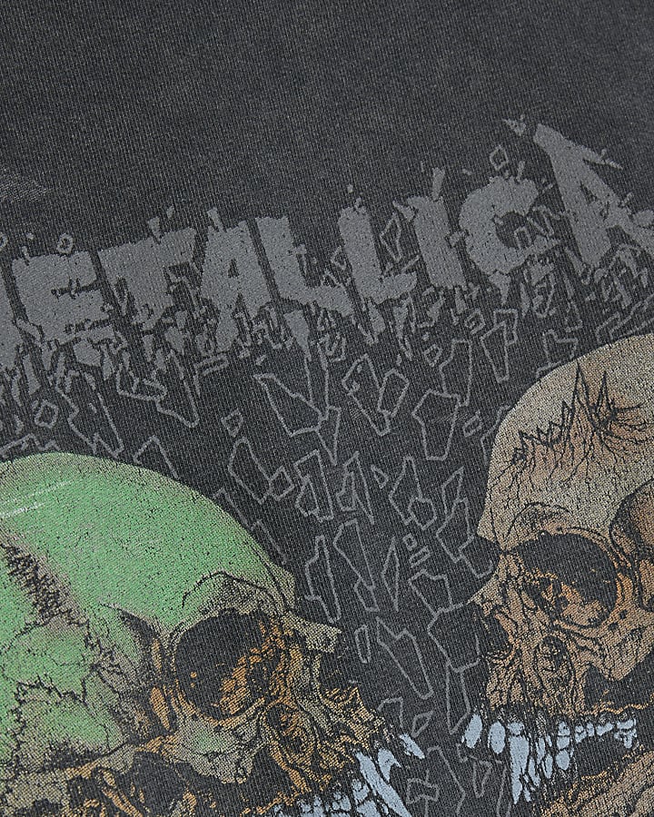 Grey Metallica Eyelet T-shirt