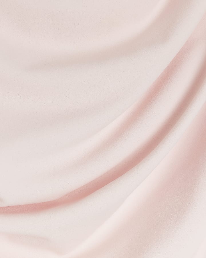 Pink Off Shoulder Drape Top