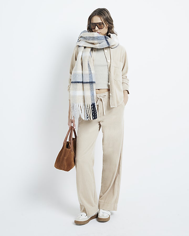 Beige Relaxed Corduroy Shirt