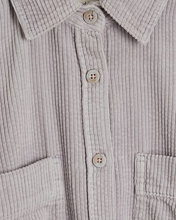 Grey Relaxed Corduroy Shirt