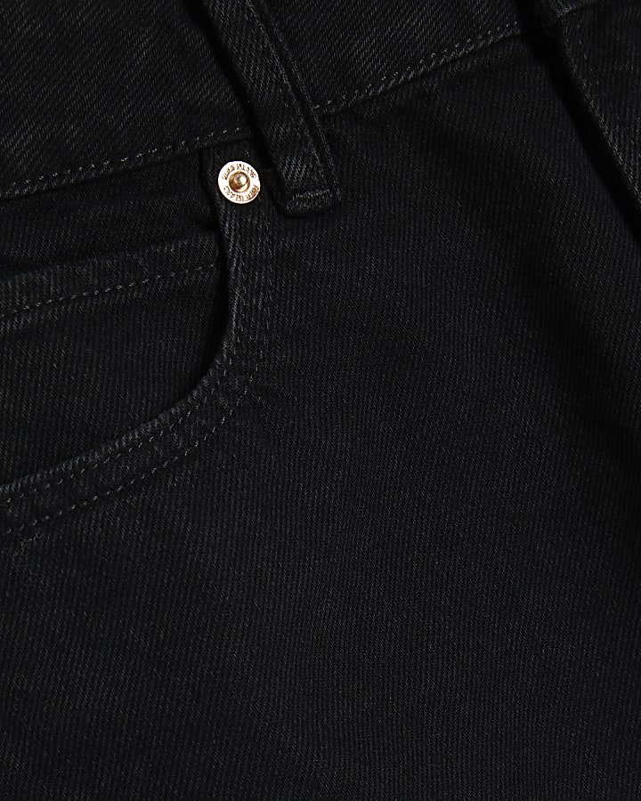 Black Denim Barrel Jeans