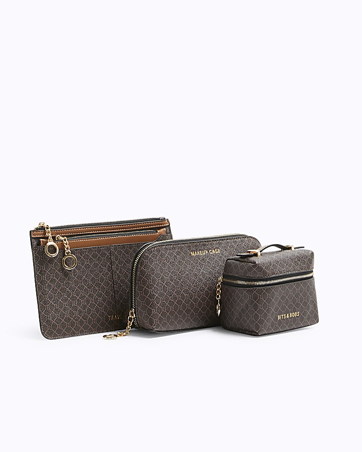 Brown Monogram Travel Bundle Set